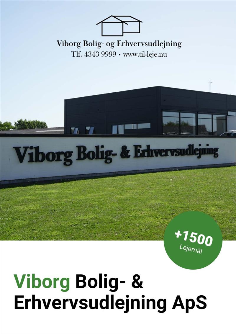 Forsiden af virksomhedsbrochuren fra Viborg Bolig- & Erhvervsudlejning